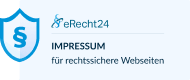 eRecht24 Impressum Siegel für rechtssichere Webseiten, eingebunden auf reach+recruit.de