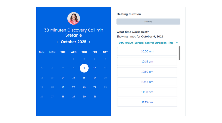Ausschnitt reach+recruit Kalender