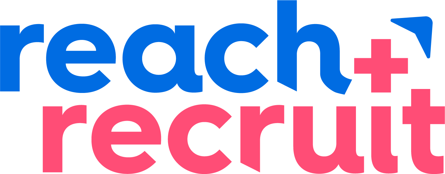 Das Logo von reach+recruit, das auch als Link zur Startseite dient